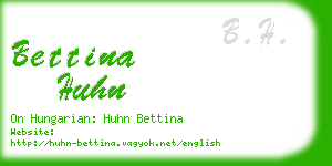 bettina huhn business card